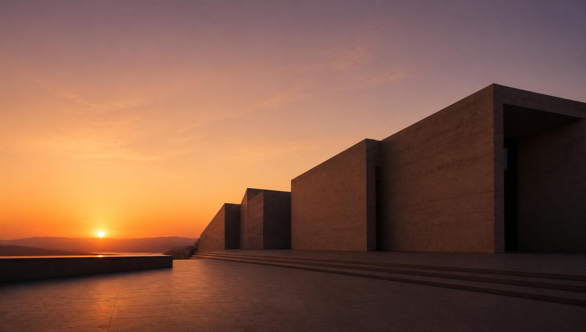 Architecture at dawn